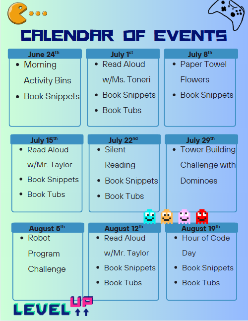 Calendar of Events Schedule